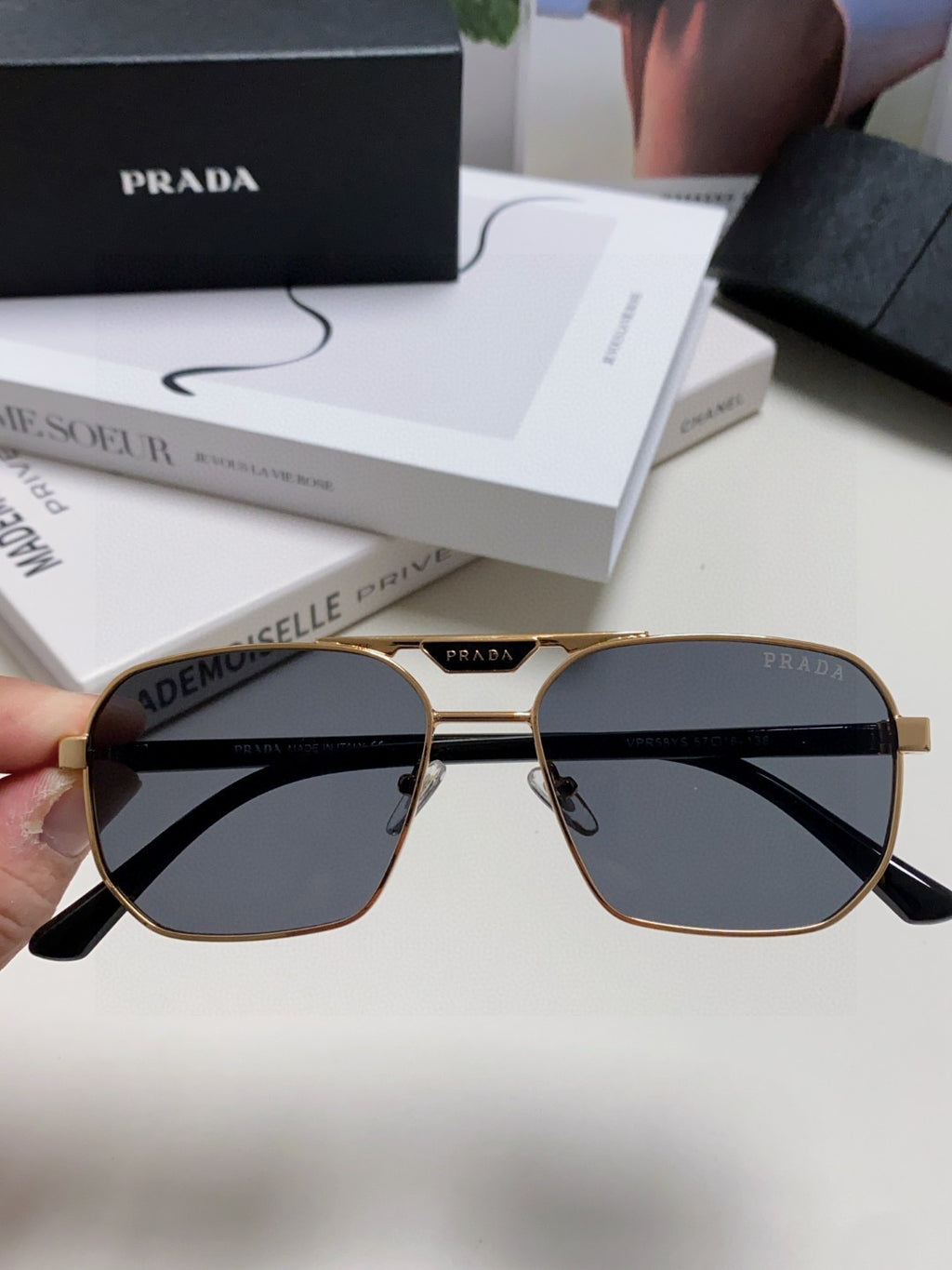 Prada Fashion Blue Lens Sunglasses for Men - 398899 - detail image 2
