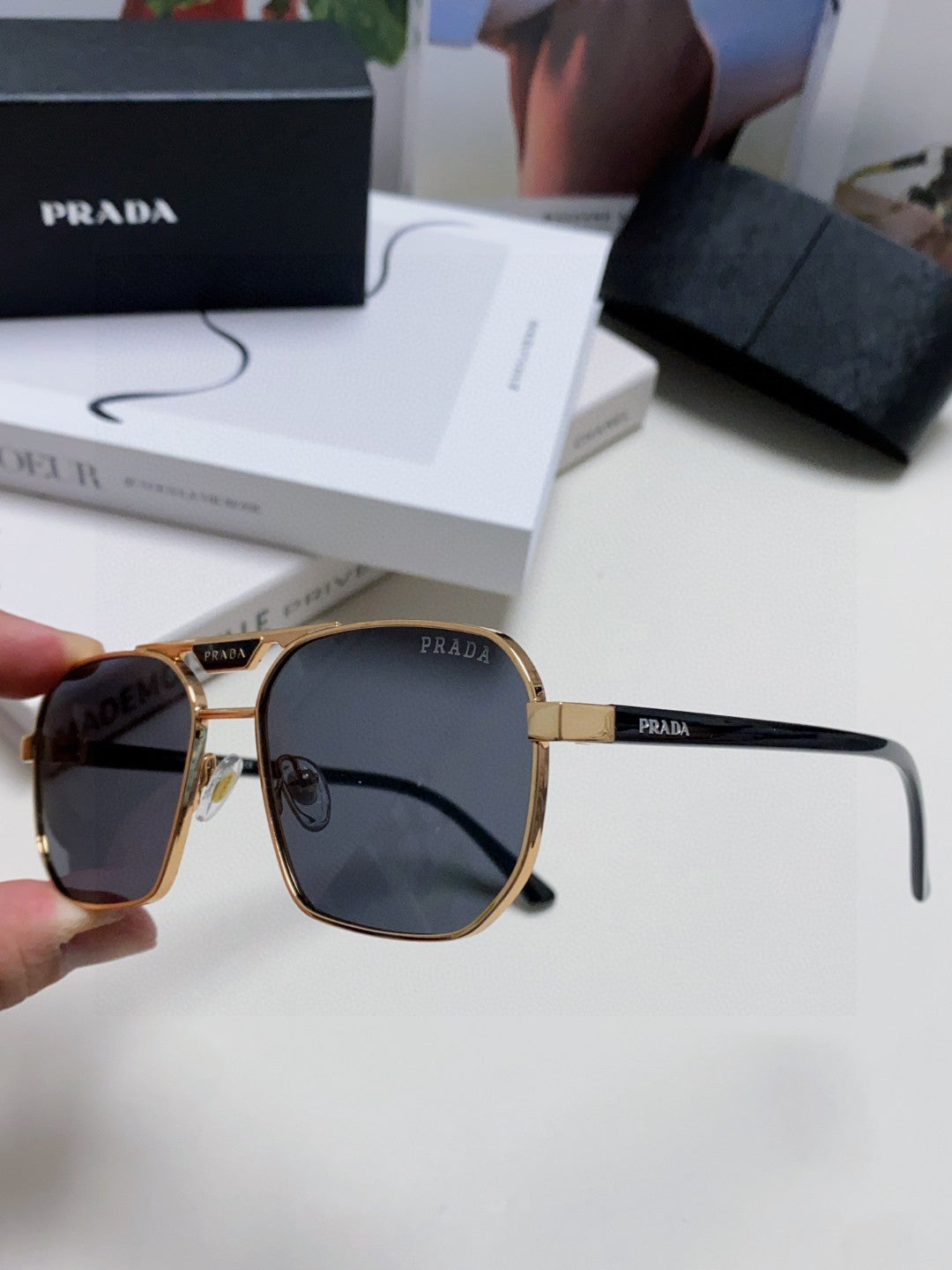 Prada Fashion Blue Lens Sunglasses for Men - 398899 - detail image 4
