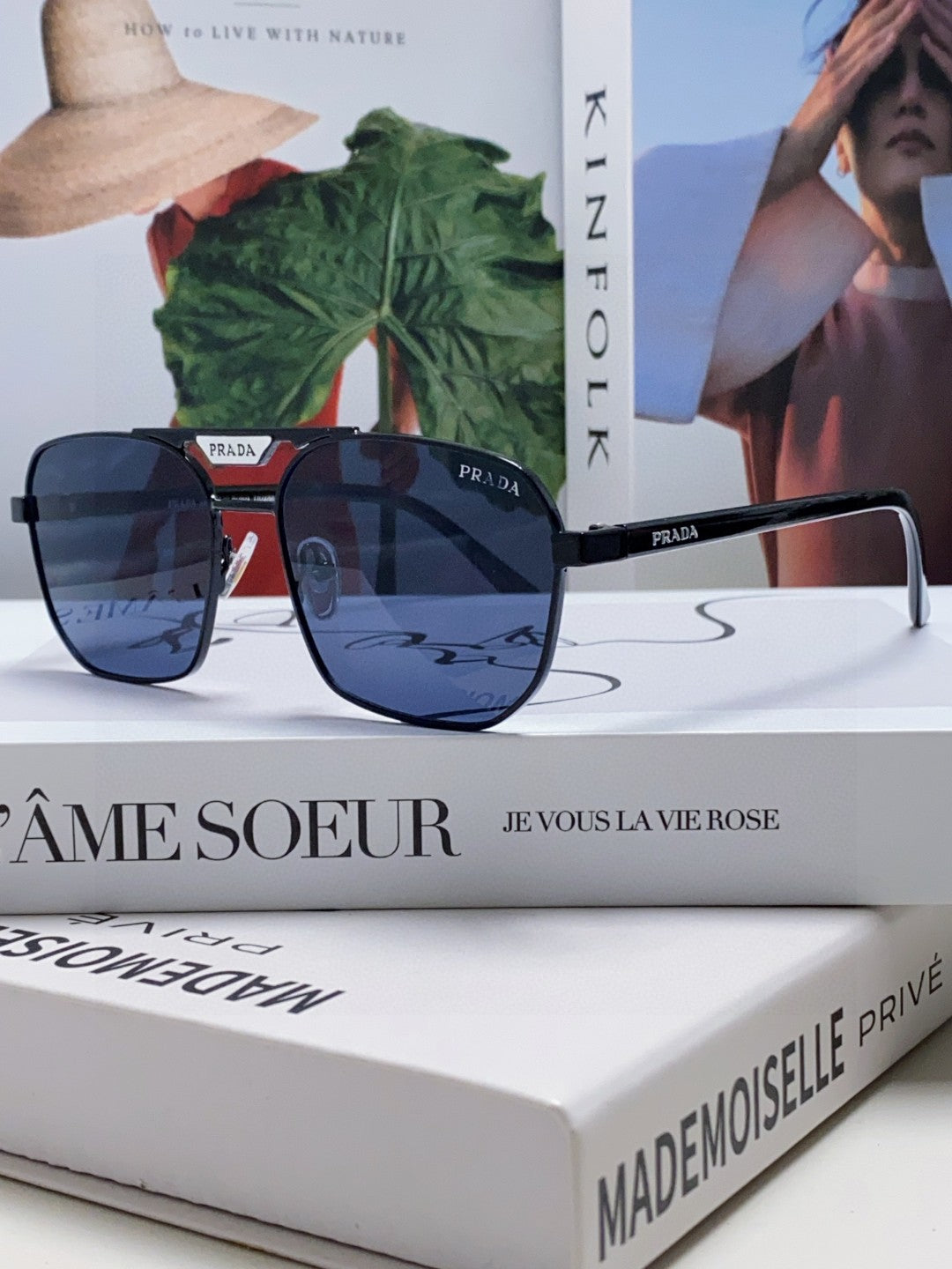 Prada Fashion Black Lens Sunglasses for Men - 398900 - detail image 2