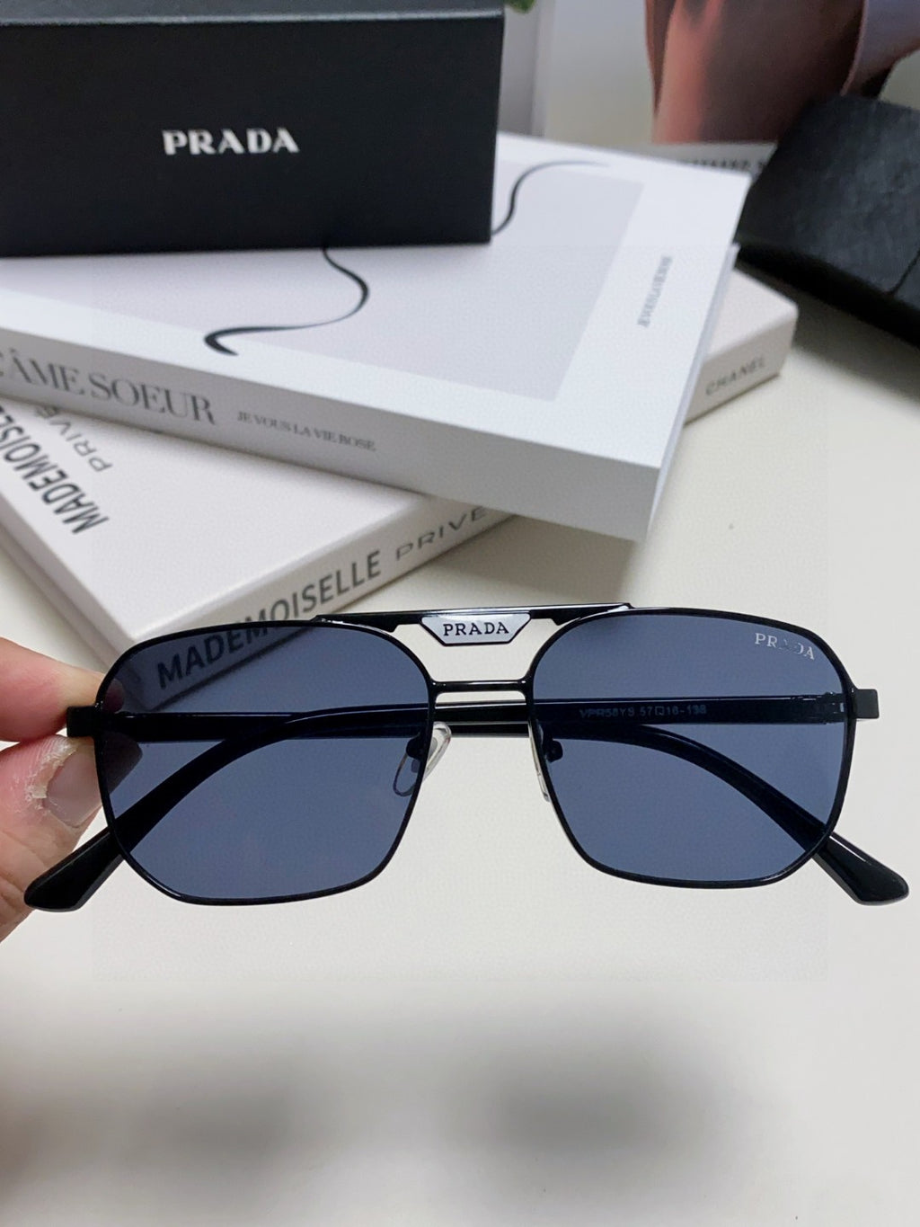 Prada Fashion Black Lens Sunglasses for Men - 398900 - detail image 5