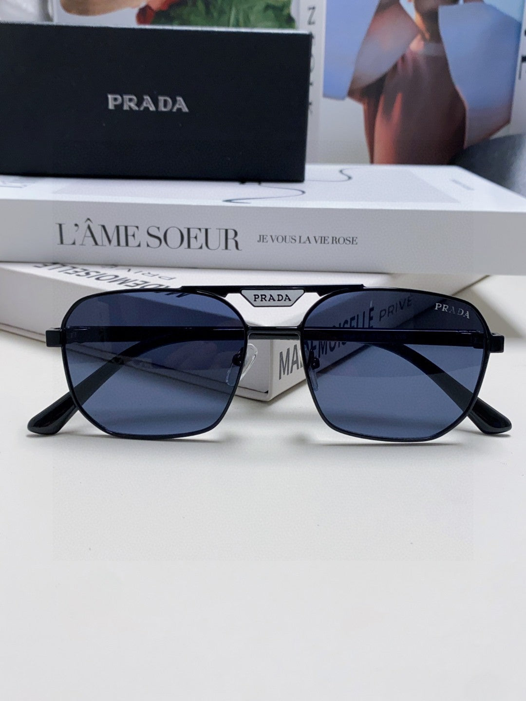 Prada Fashion Black Lens Sunglasses for Men - 398900 - detail image 8