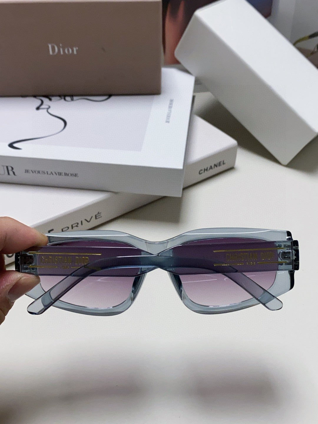 Dior Square Gray Lens Sunglasses for Men & Women - 398715 - detail image 4