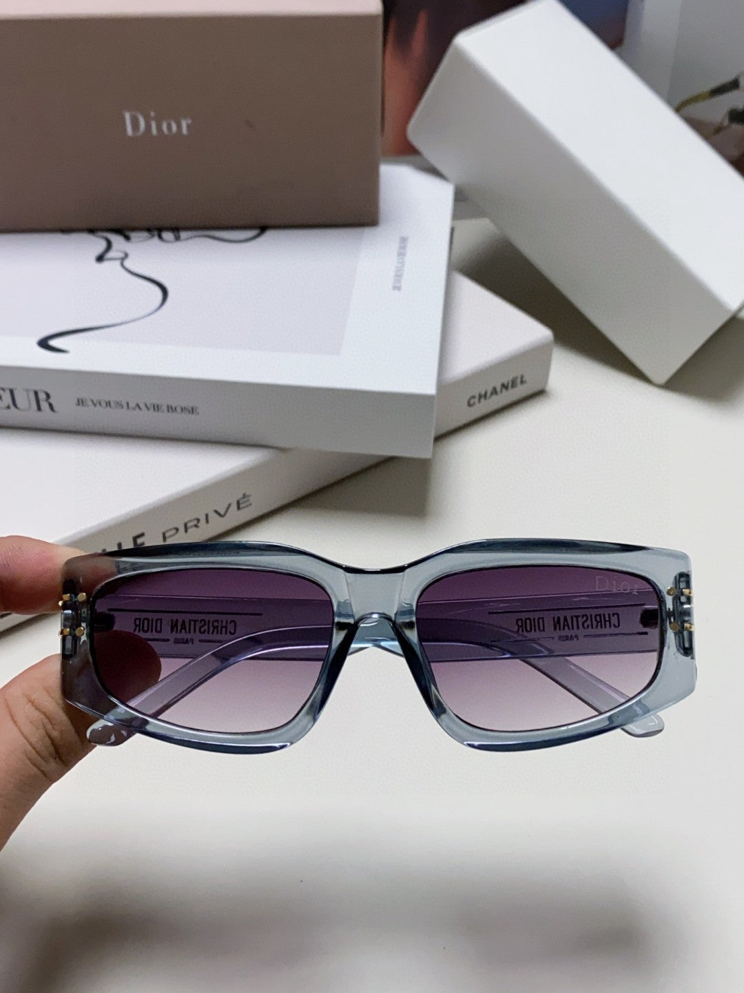 Dior Square Gray Lens Sunglasses for Men & Women - 398715 - detail image 3