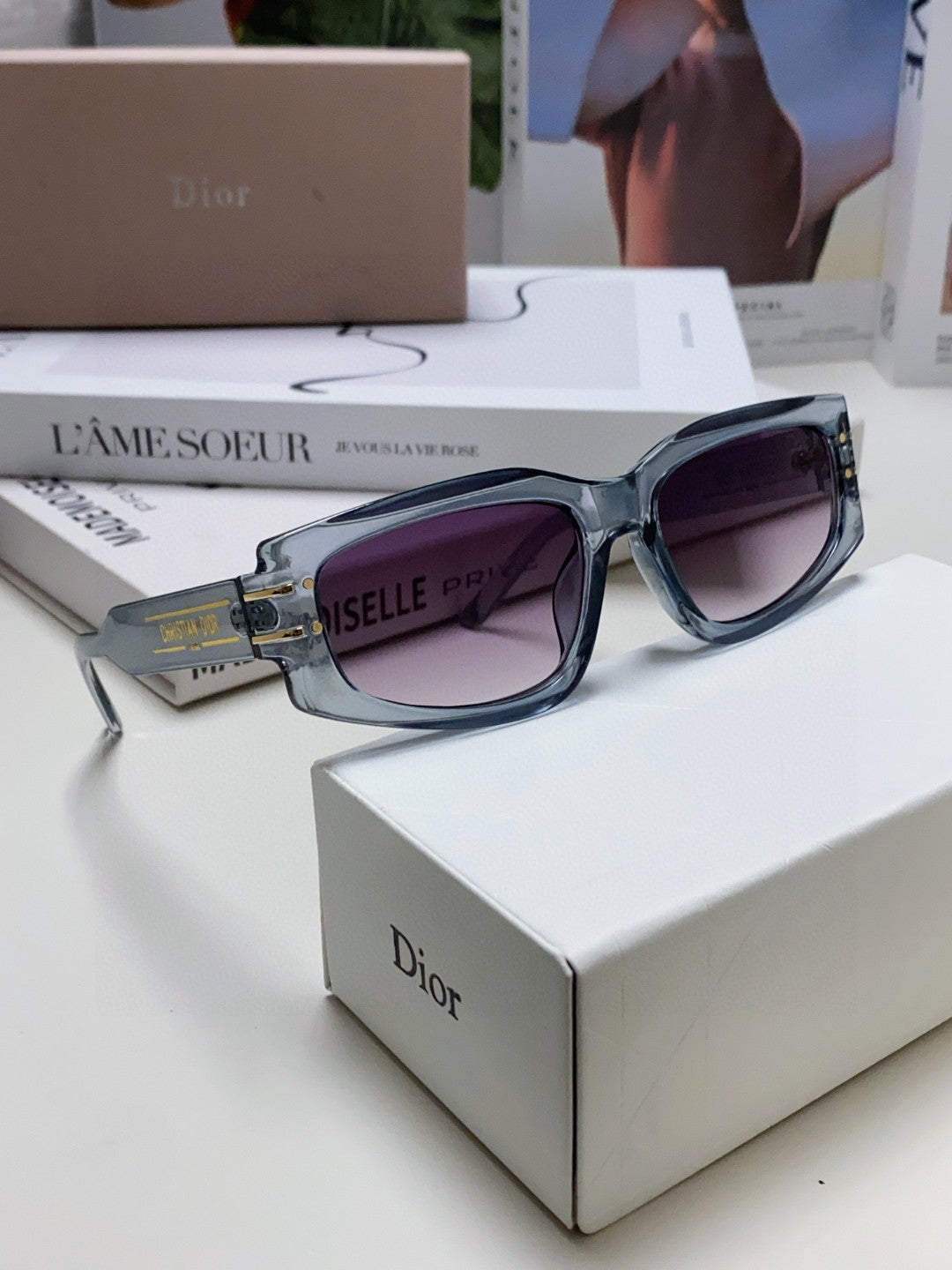 Dior Square Gray Lens Sunglasses for Men & Women - 398715 - detail image 7