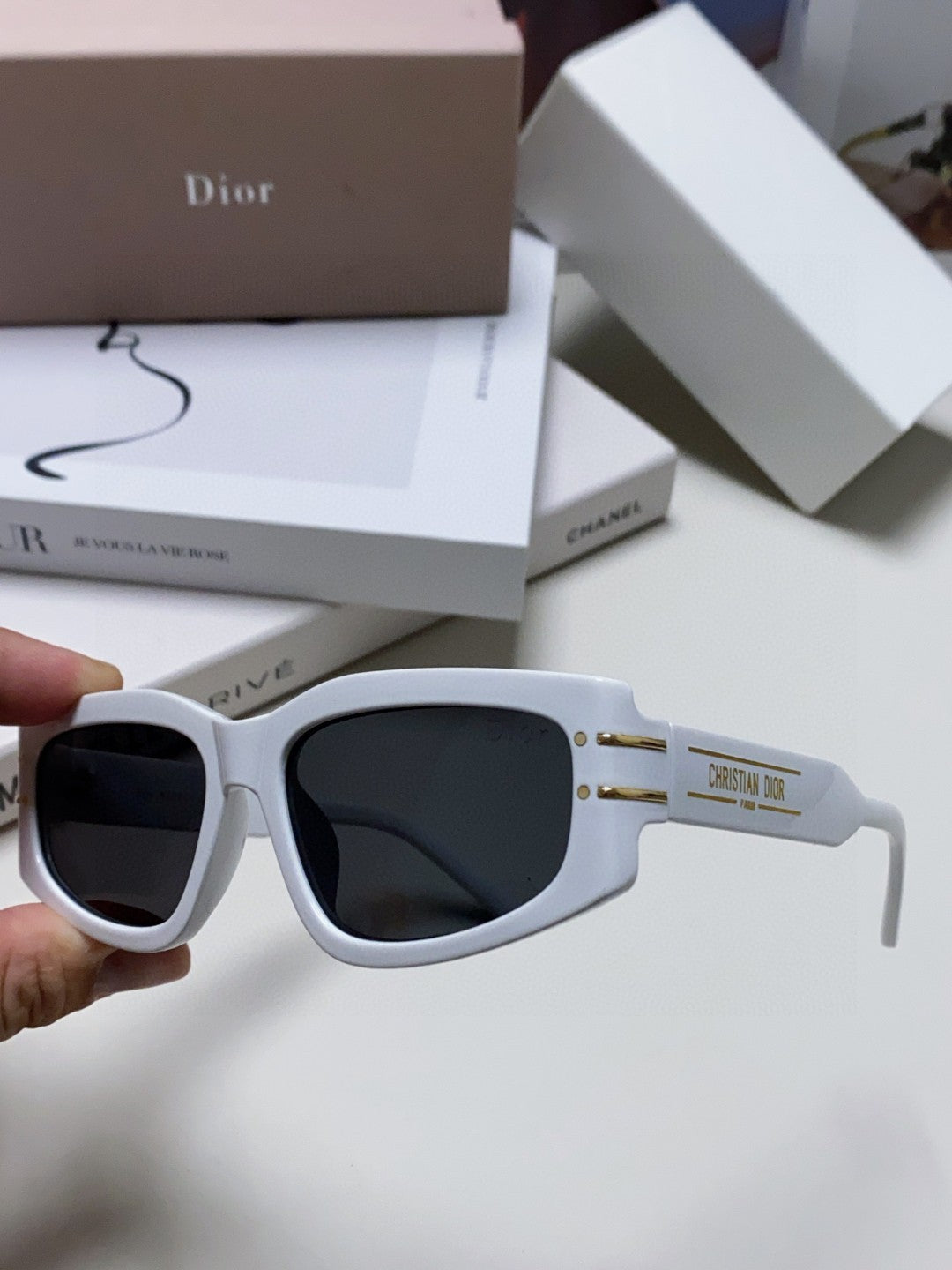 Dior Square Gray Lens Sunglasses for Men & Women - 398716 - detail image 4
