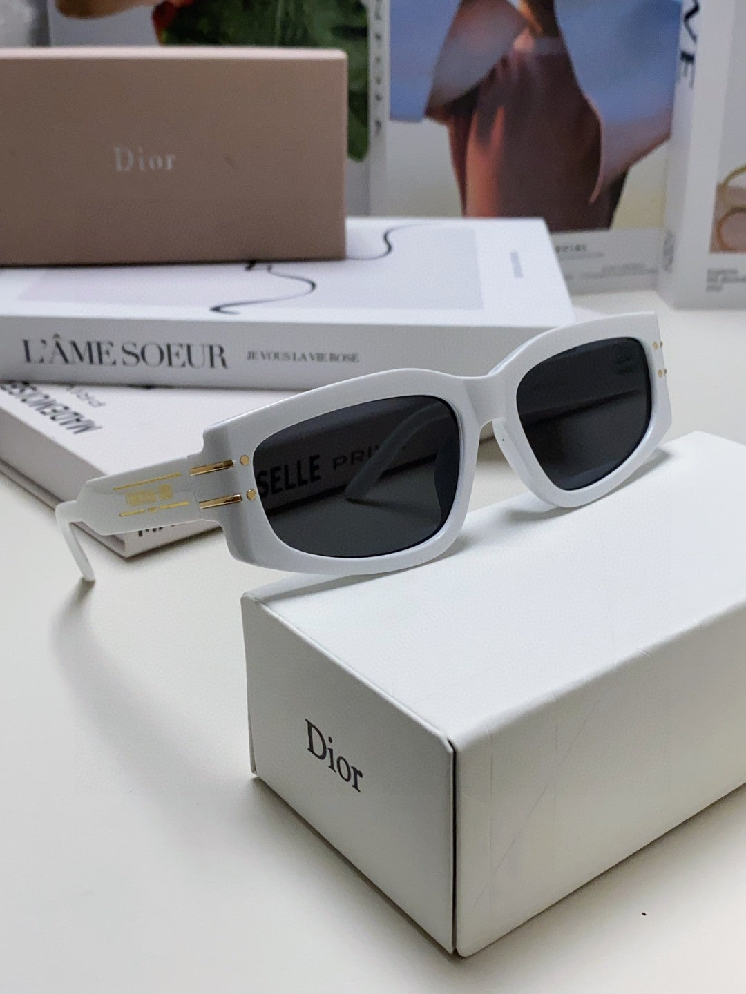 Dior Square Gray Lens Sunglasses for Men & Women - 398716 - detail image 6