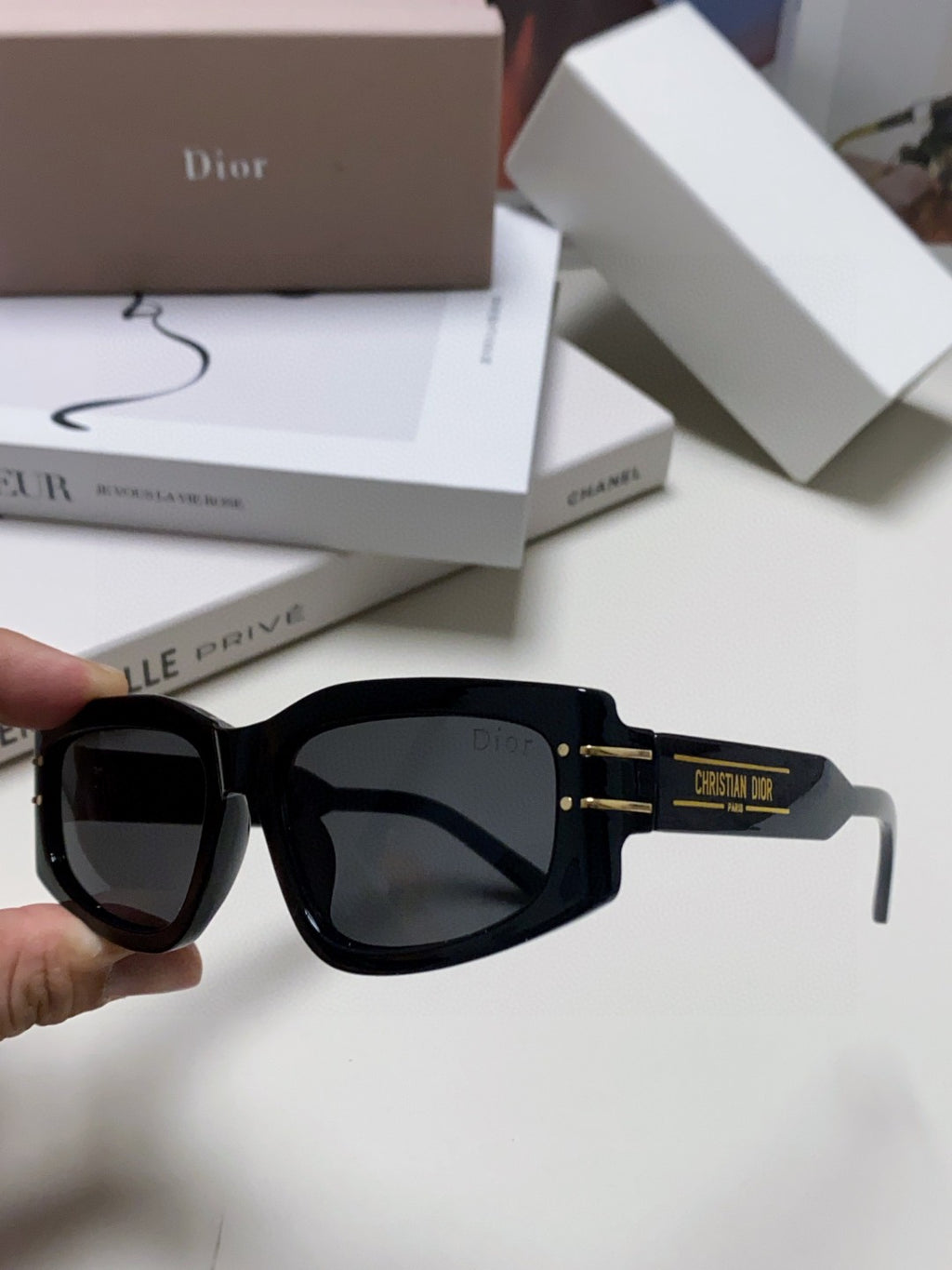 Dior Square Black Lens Sunglasses for Men & Women - 398718 - detail image 7