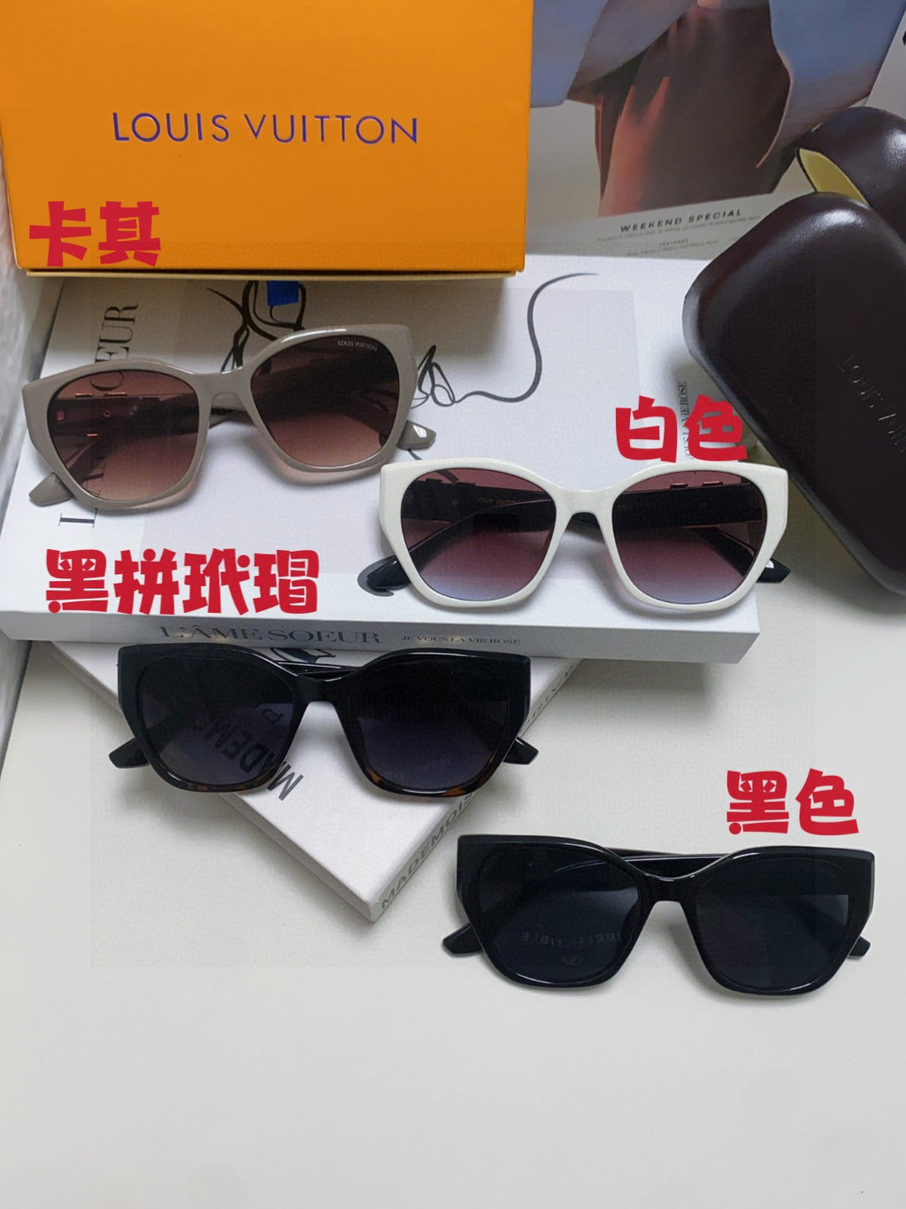 Louis Vuitton Acetate Fashion Gray Lens Sunglasses for Women - 398166 - detail image 9