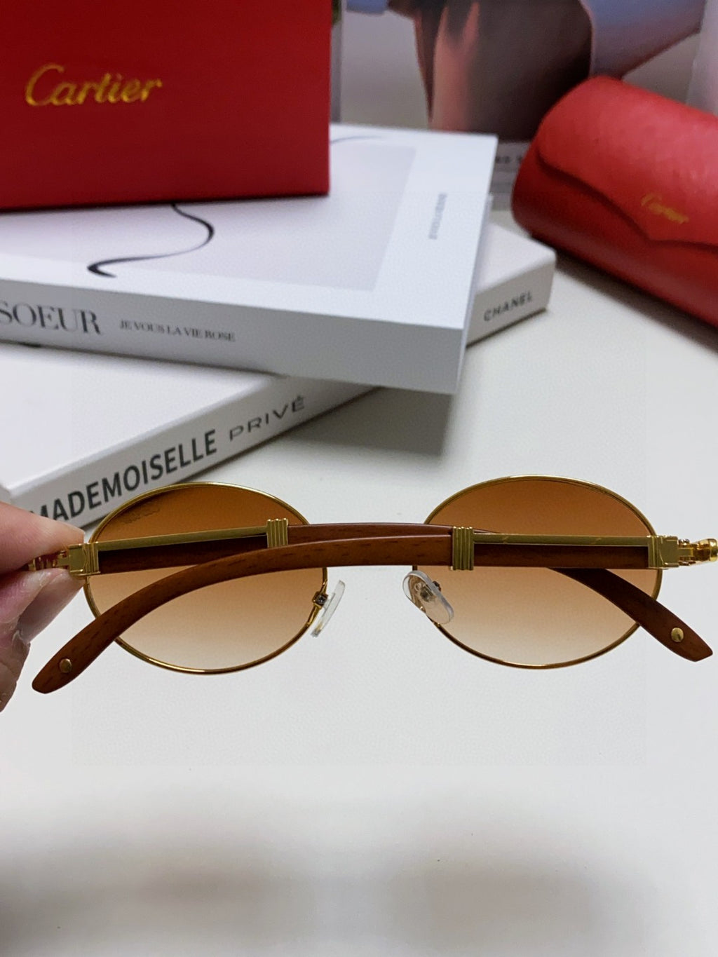 Cartier CT0464S Round Brown Lens Sunglasses for Men & Women - 399029 - detail image 2