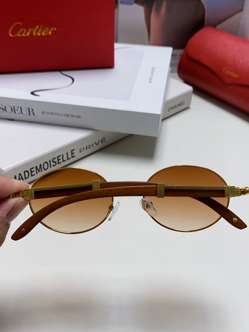 Cartier CT0464S Round Brown Lens Sunglasses for Men & Women - 399029 - detail image 2