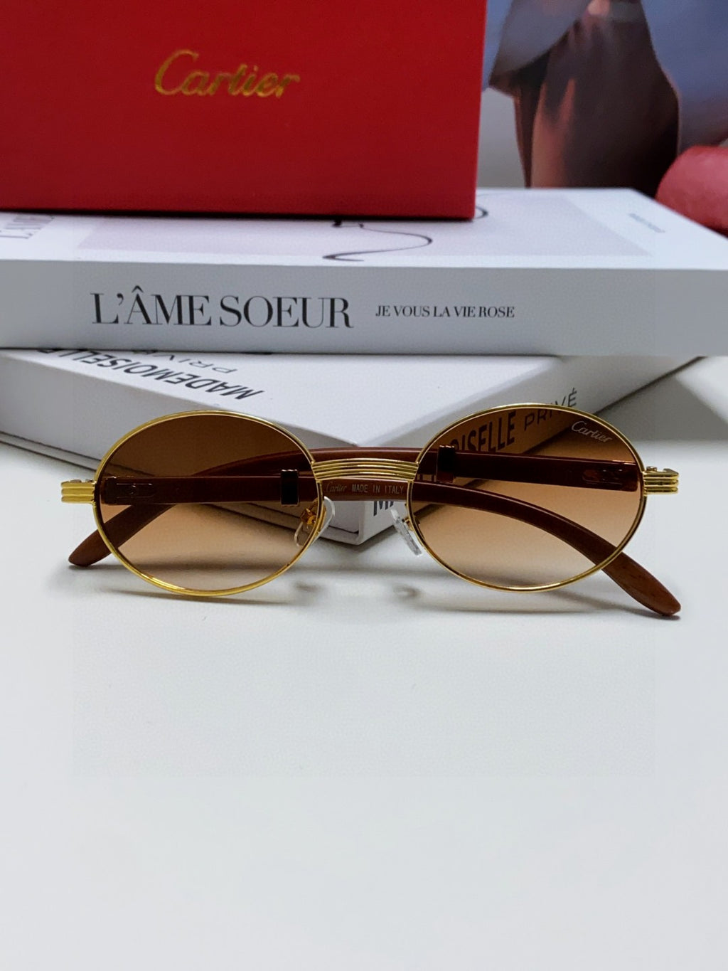 Cartier CT0464S Round Brown Lens Sunglasses for Men & Women - 399029 - detail image 4