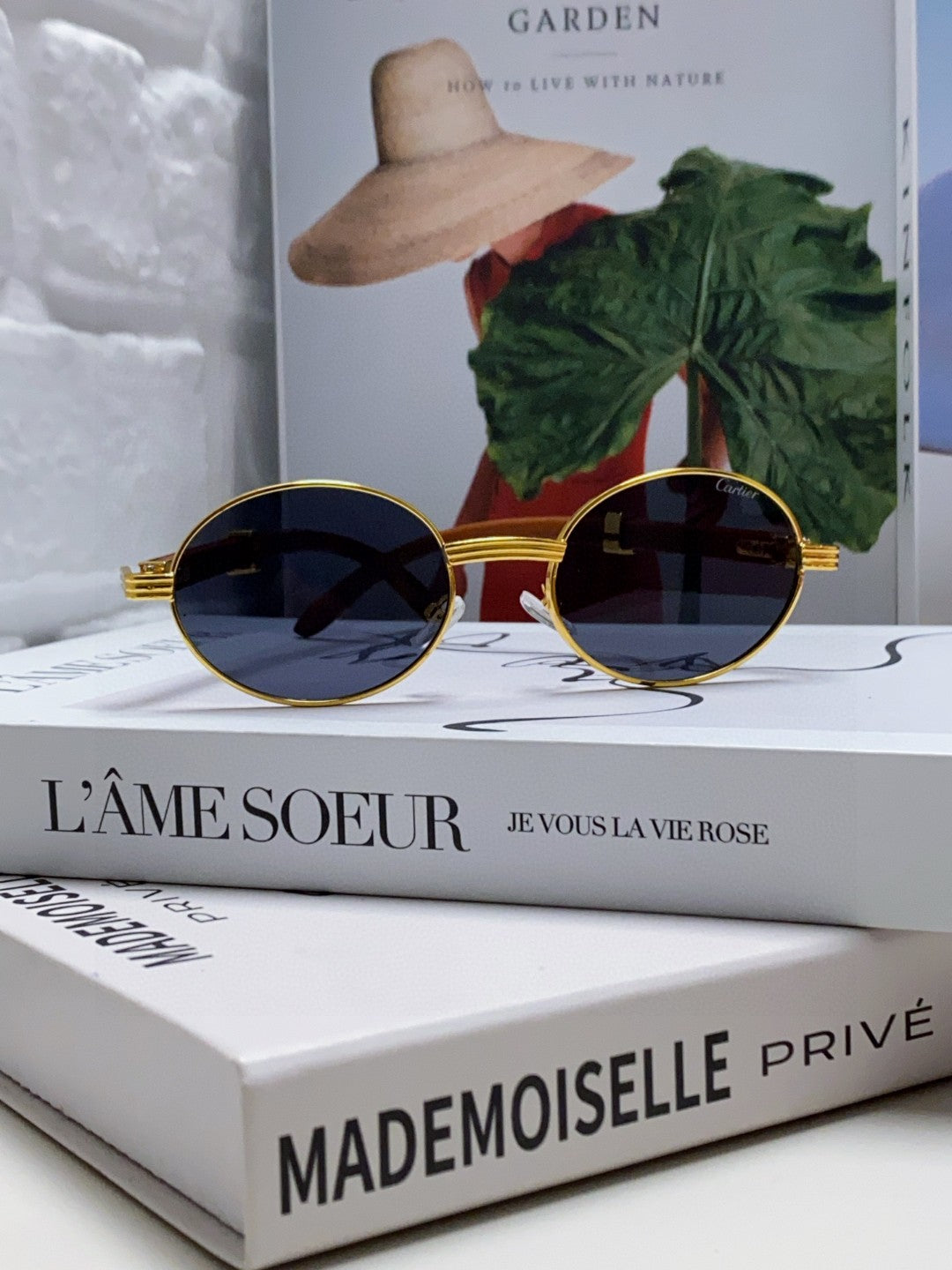 Cartier CT0464S Round Black Lens Sunglasses for Men & Women - detail image 3