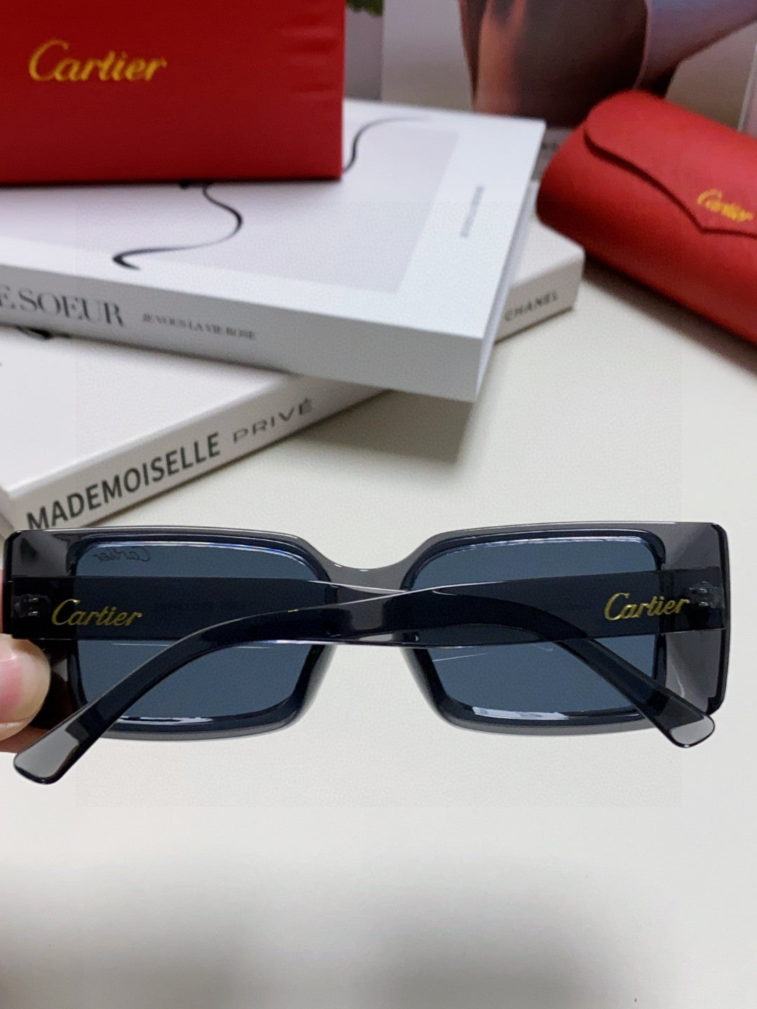 Cartier Fashion Blue Lens Sunglasses for Men & Women - 432239 - detail image 4