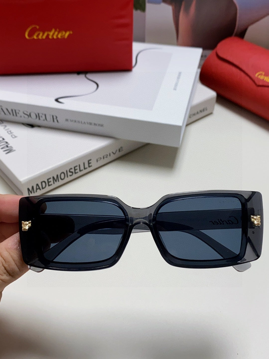 Cartier Fashion Blue Lens Sunglasses for Men & Women - 432239 - detail image 3