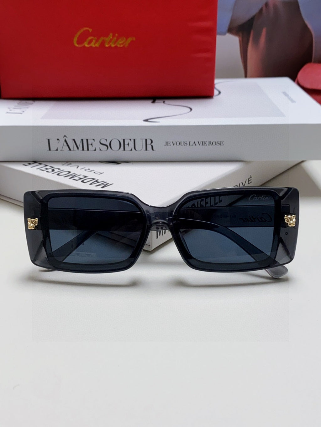Cartier Fashion Blue Lens Sunglasses for Men & Women - 432239 - detail image 6