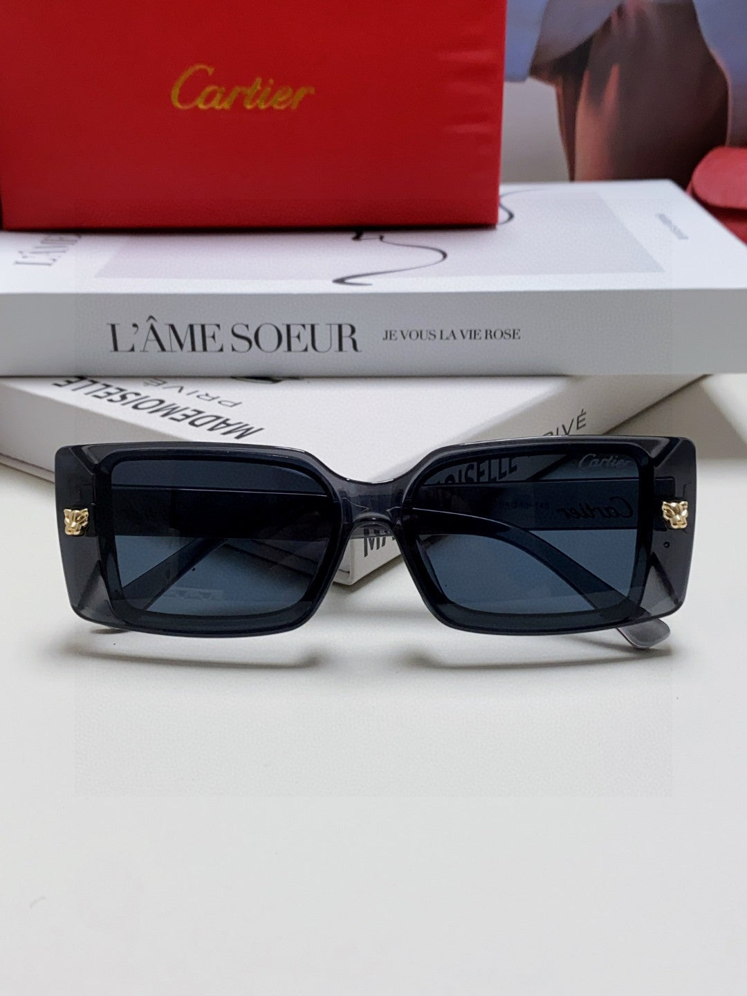 Cartier Fashion Blue Lens Sunglasses for Men & Women - 399036 - detail image 6