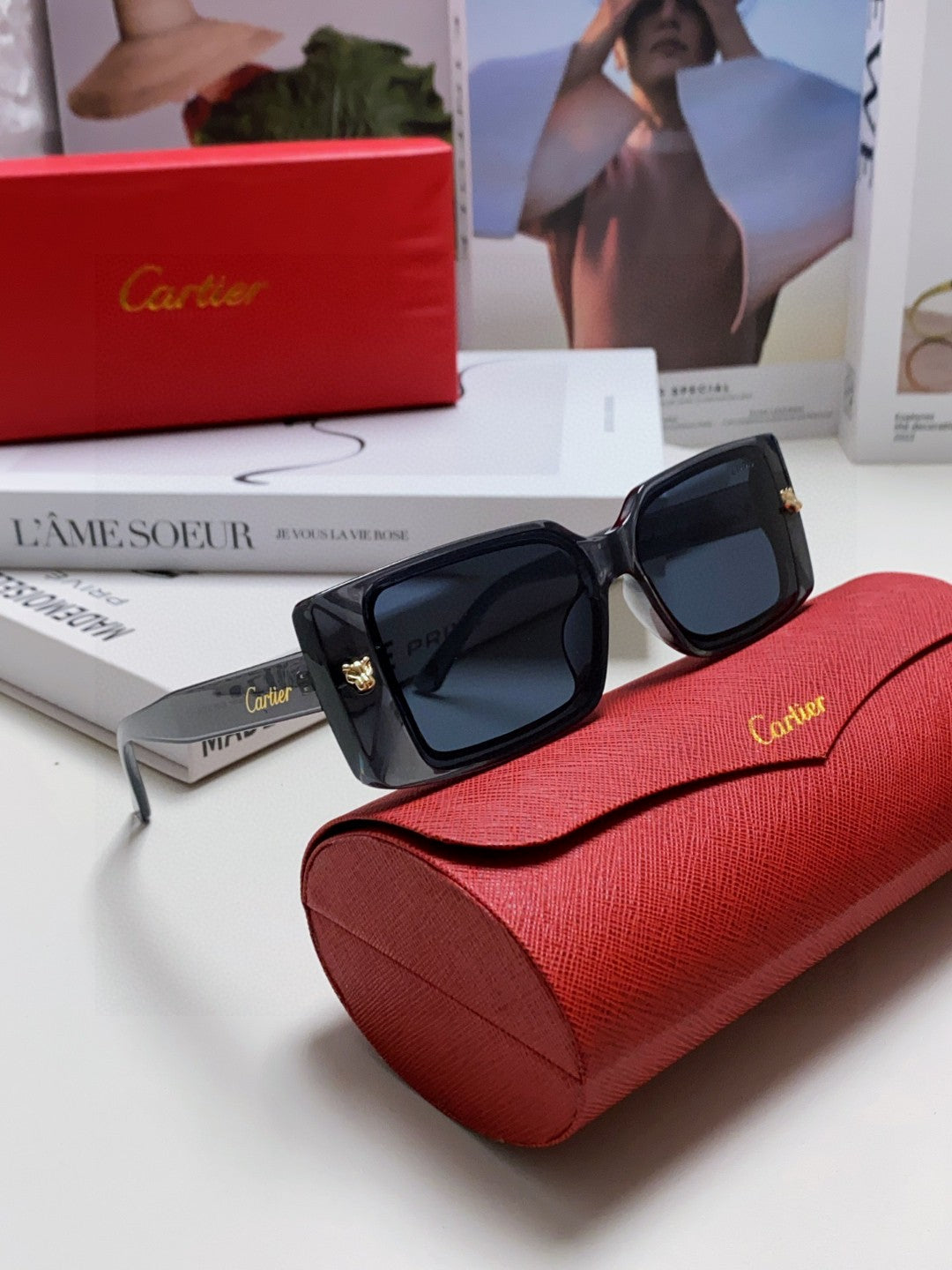 Cartier Fashion Blue Lens Sunglasses for Men & Women - 432239 - detail image 7