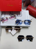 Cartier Photochromic Rimless Blue Lens Sunglasses for Men & Women - 399043