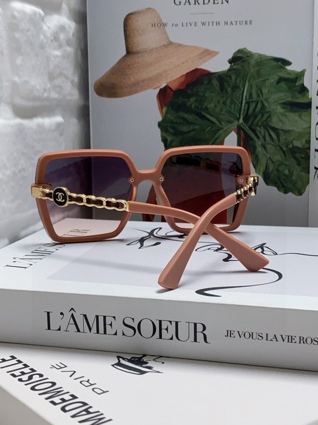 Chanel Polarized Fashion Red Lens Sunglasses for Women - 867091 - detail image 2