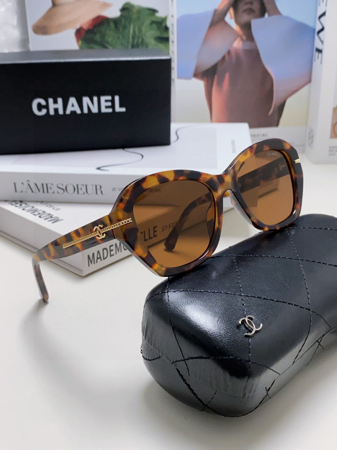 Chanel Fashion Brown Lens Sunglasses for Men & Women - 867096 - detail image 7