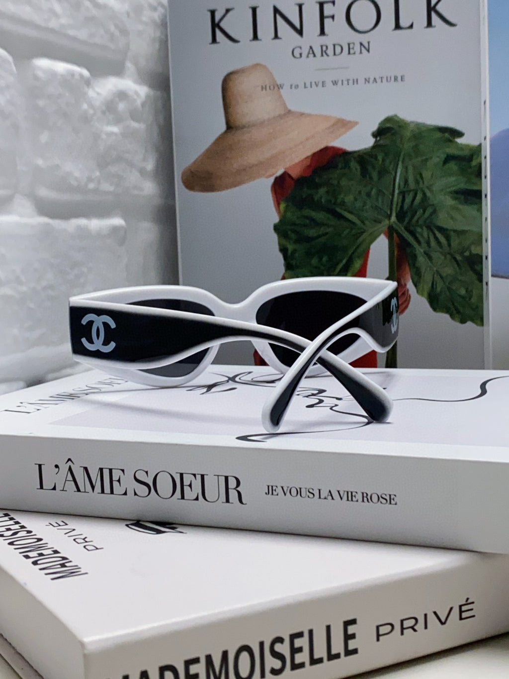 Chanel Cat-Eye Black Lens Sunglasses for Women - detail image 2
