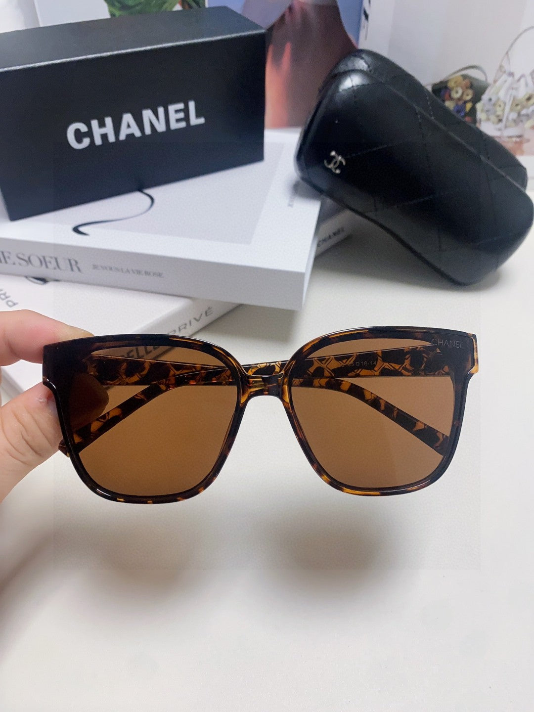 Chanel Square Brown Lens Sunglasses for Men & Women - 867102 - detail image 2