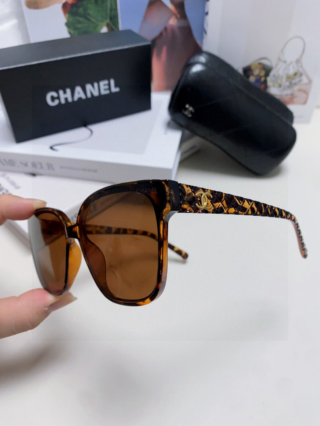 Chanel Square Brown Lens Sunglasses for Men & Women - 867102 - detail image 4