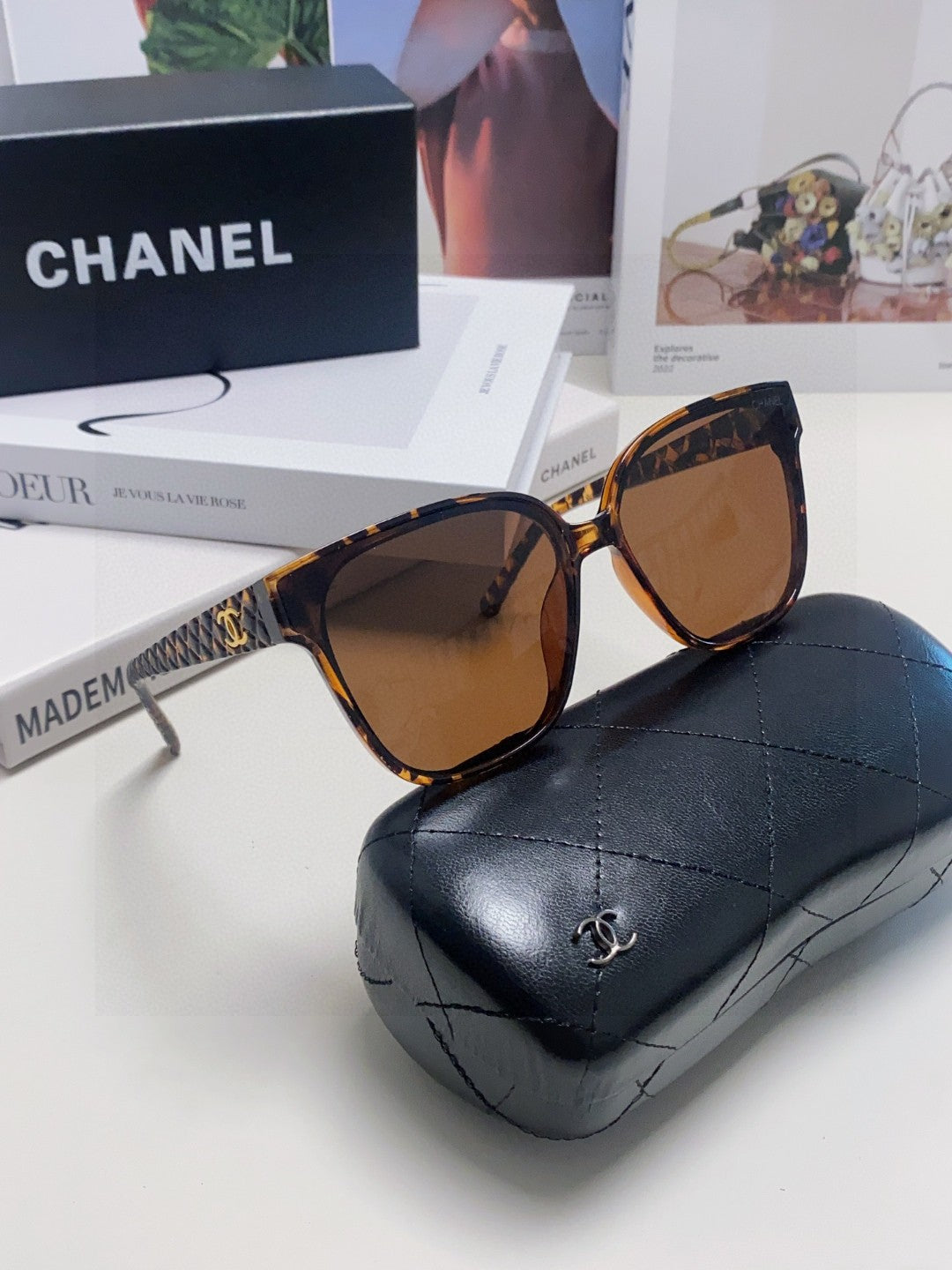 Chanel Square Brown Lens Sunglasses for Men & Women - 867102 - detail image 6