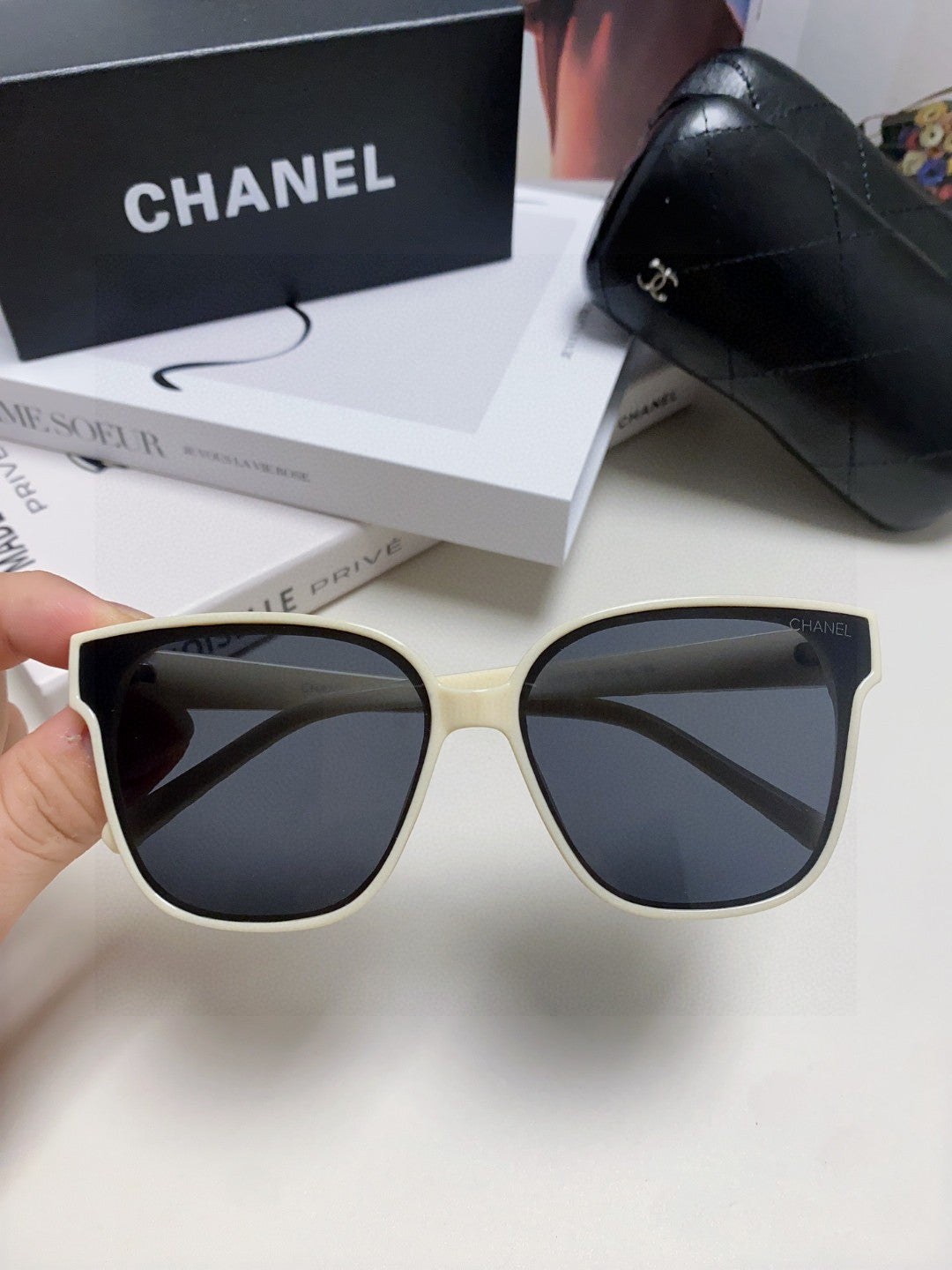 Chanel Square Brown Lens Sunglasses for Men & Women - 867103 - detail image 2