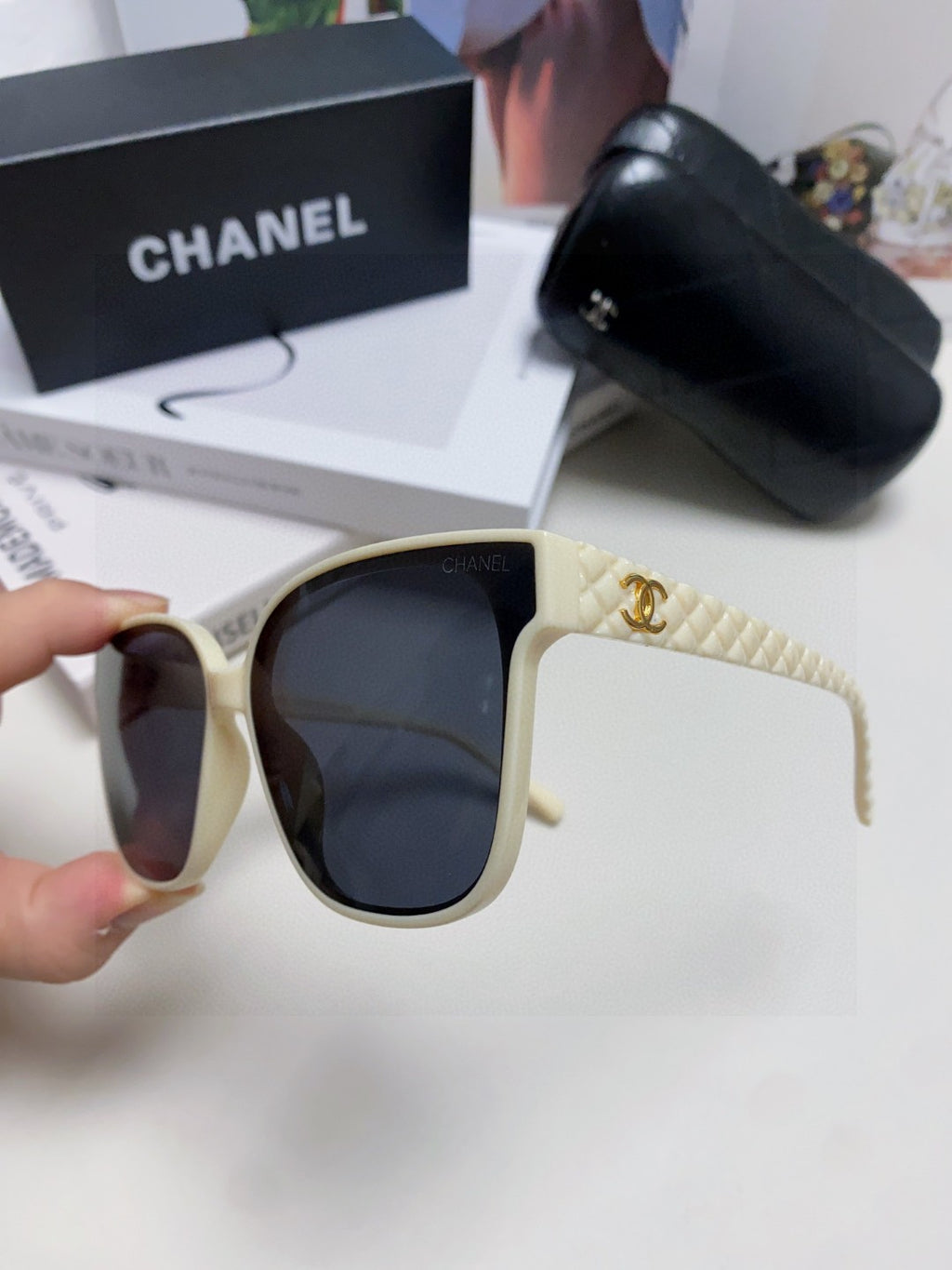Chanel Square Brown Lens Sunglasses for Men & Women - 867103 - detail image 4