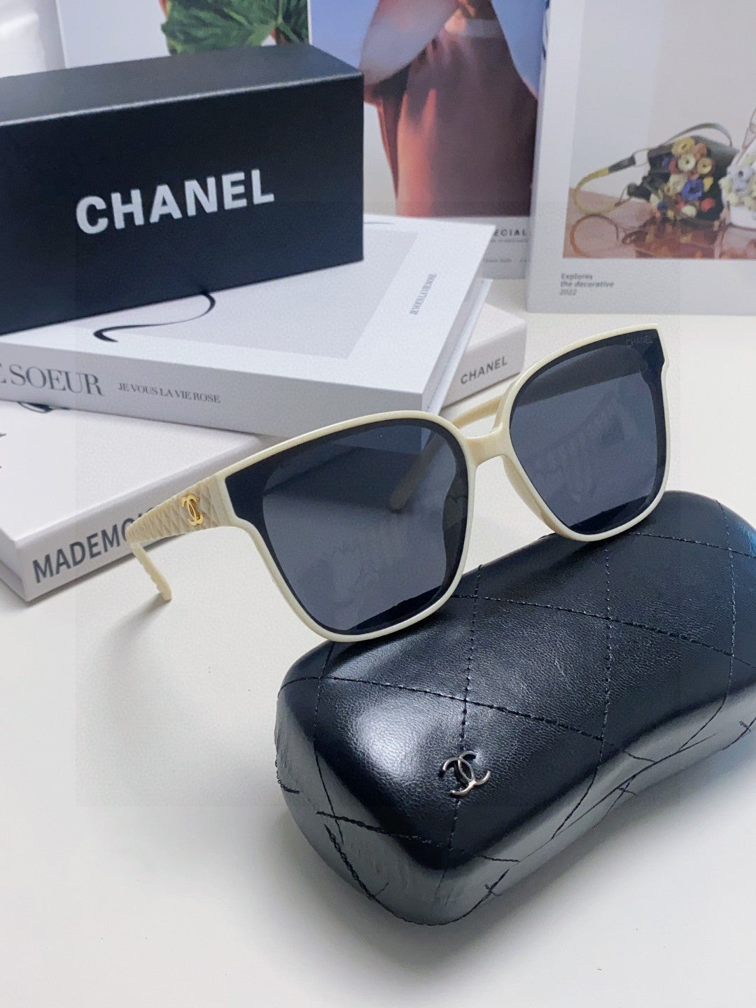 Chanel Square Brown Lens Sunglasses for Men & Women - 431684 - detail image 6