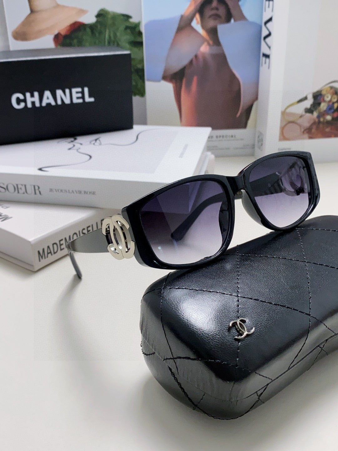 Chanel Metal Fashion Silver Lens Sunglasses for Men & Women - 867110 - detail image 7