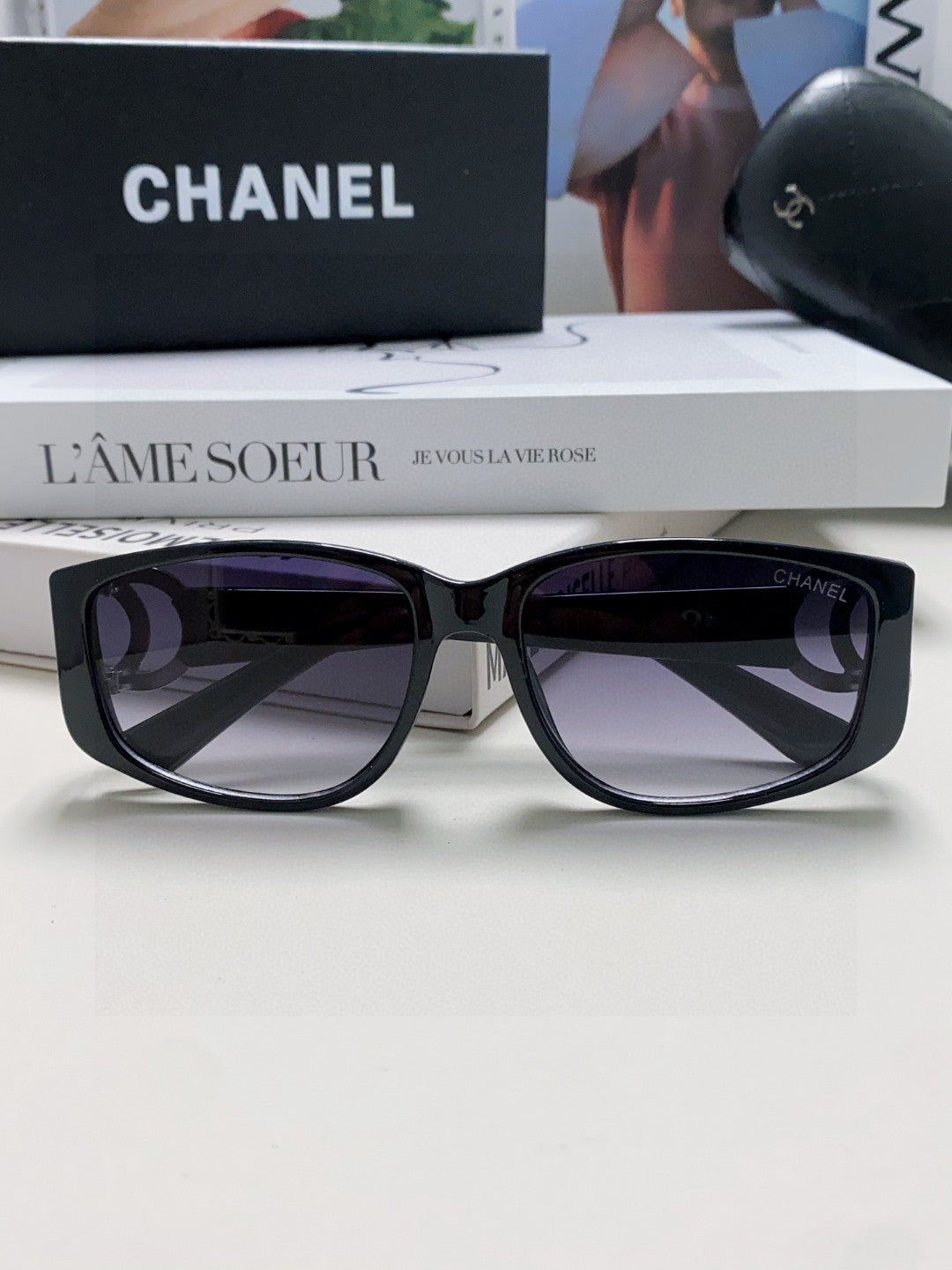 Chanel Metal Fashion Silver Lens Sunglasses for Men & Women - 867110 - detail image 6