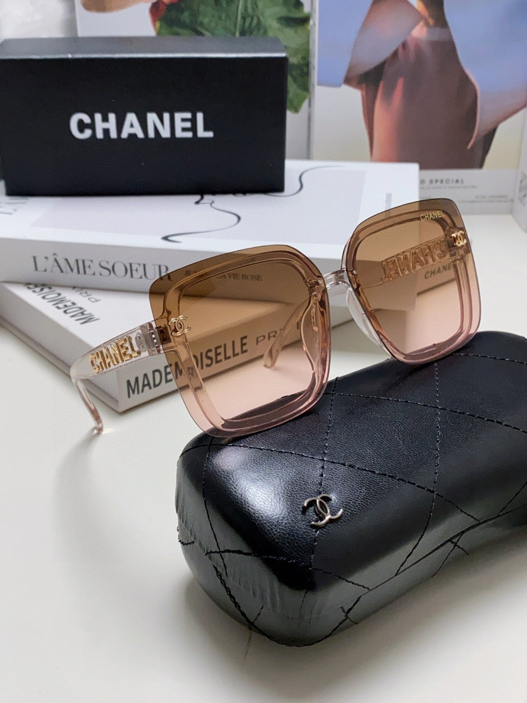 Chanel Fashion Red Lens Sunglasses for Men & Women - 866959 - detail image 7
