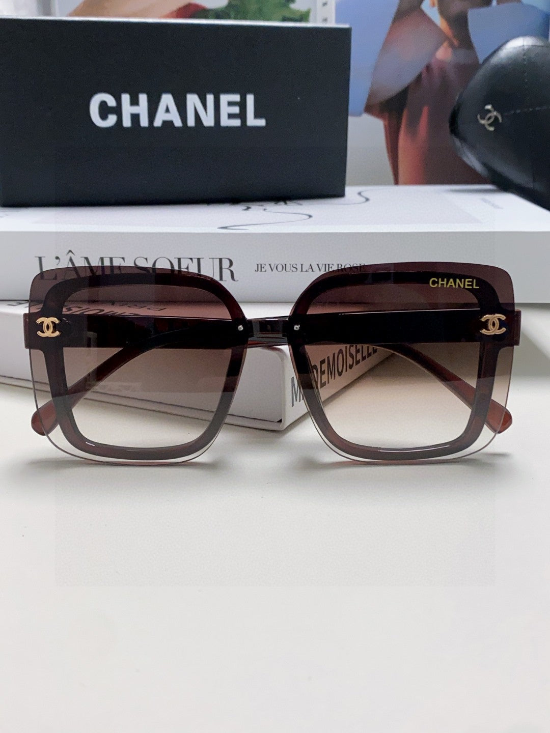 Chanel Fashion Red Lens Sunglasses for Men & Women - 866960 - detail image 6
