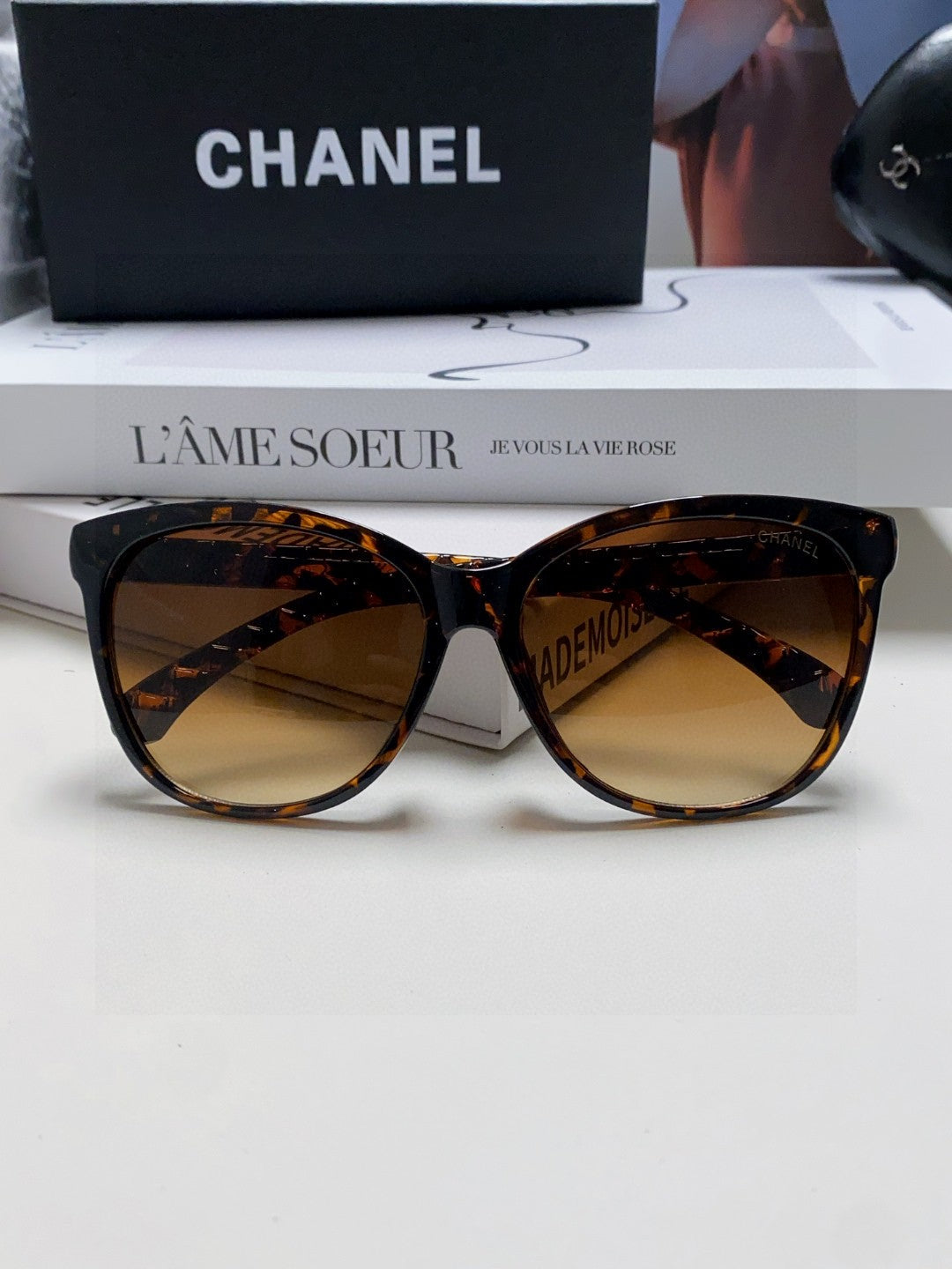Chanel Cat-Eye Brown Lens Sunglasses for Men & Women - 866962 - detail image 6
