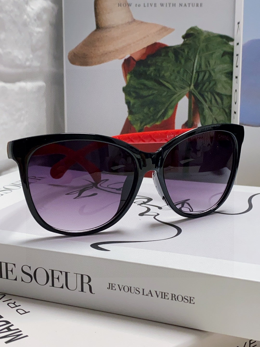 Chanel Cat-Eye Black Lens Sunglasses for Men & Women - 431692