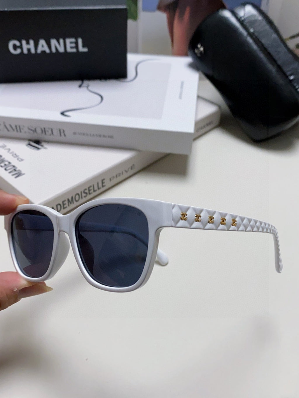 Chanel CH5484 Fashion Blue Lens Sunglasses for Men & Women - 866965 - detail image 5