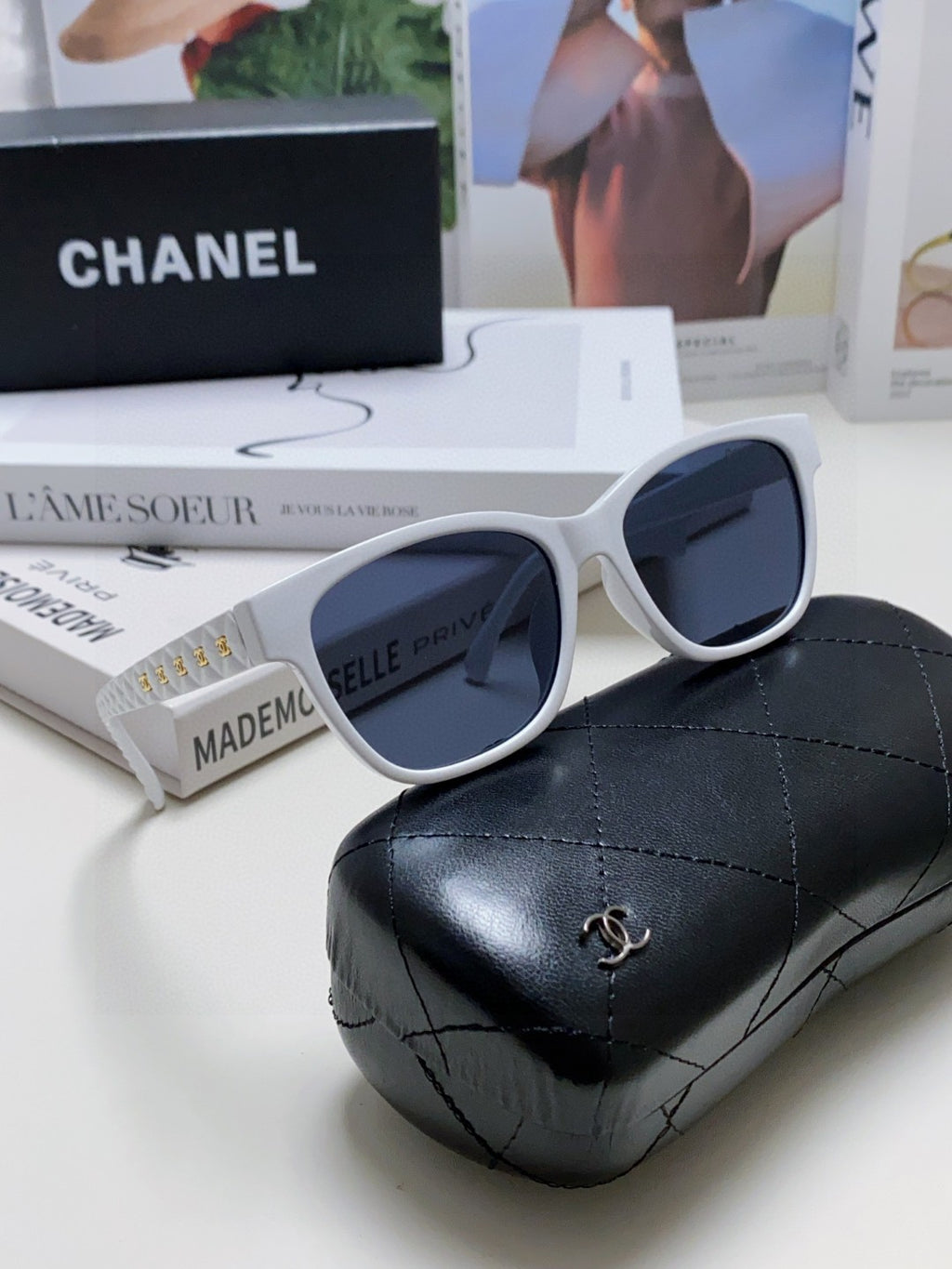 Chanel CH5484 Fashion Blue Lens Sunglasses for Men & Women - 866965 - detail image 7