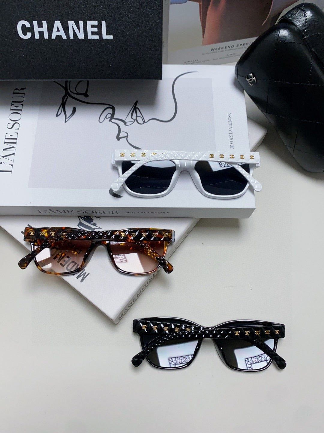 Chanel CH5484 Fashion Red Lens Sunglasses for Men & Women - 866966 - detail image 10