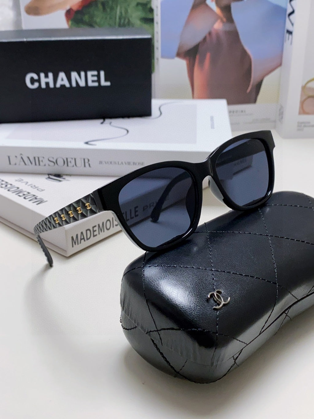 Chanel CH5484 Fashion Black Lens Sunglasses for Men & Women - 866967 - detail image 9