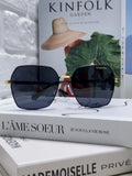 Chanel Metal Oversized Black Lens Sunglasses for Men & Women
