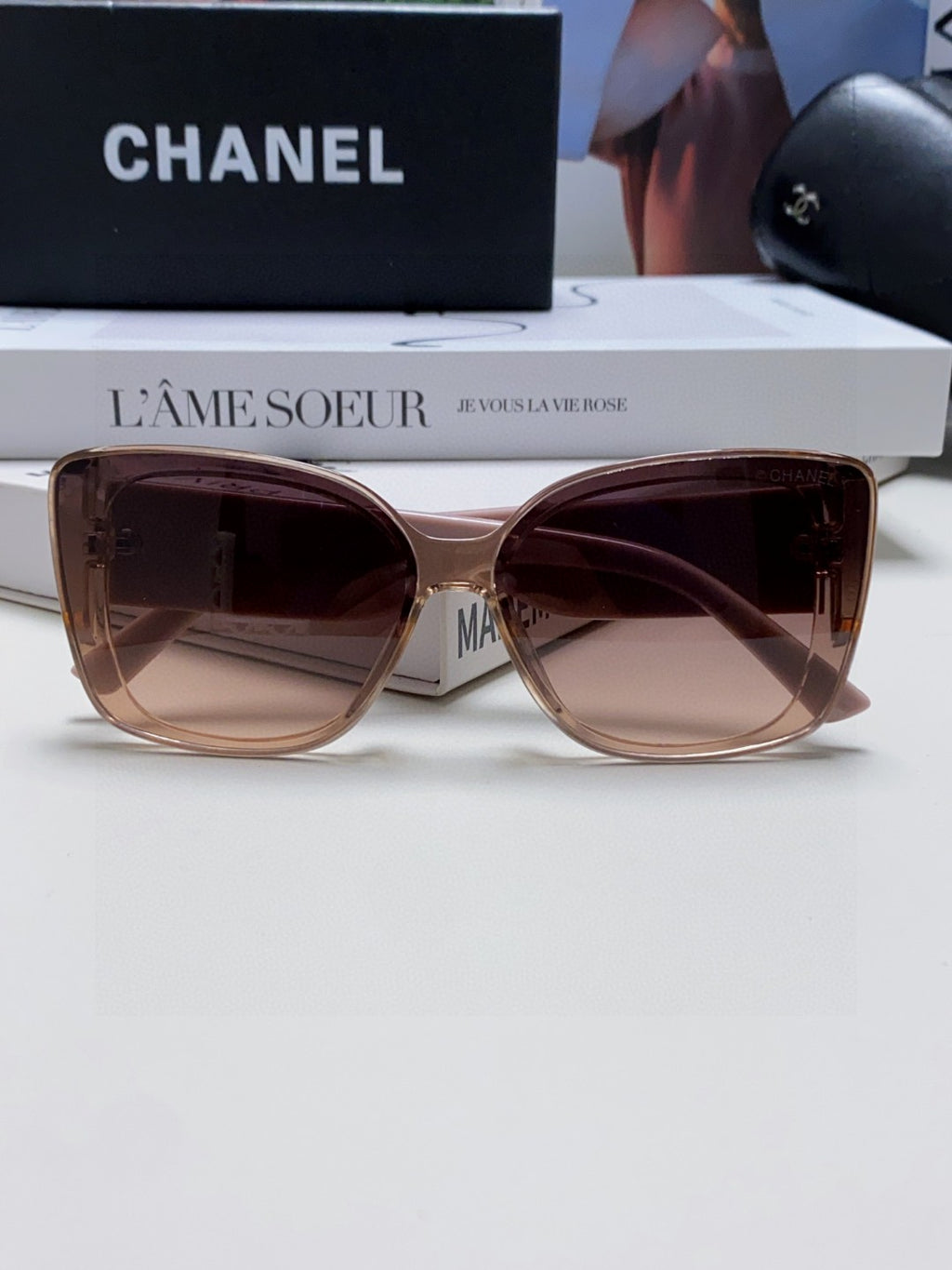 Chanel Fashion Red Lens Sunglasses for Women - detail image 6