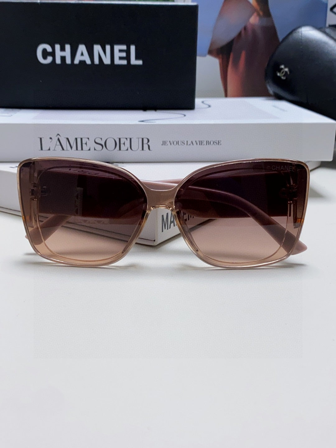 Chanel Fashion Red Lens Sunglasses for Women - 866972 - detail image 6