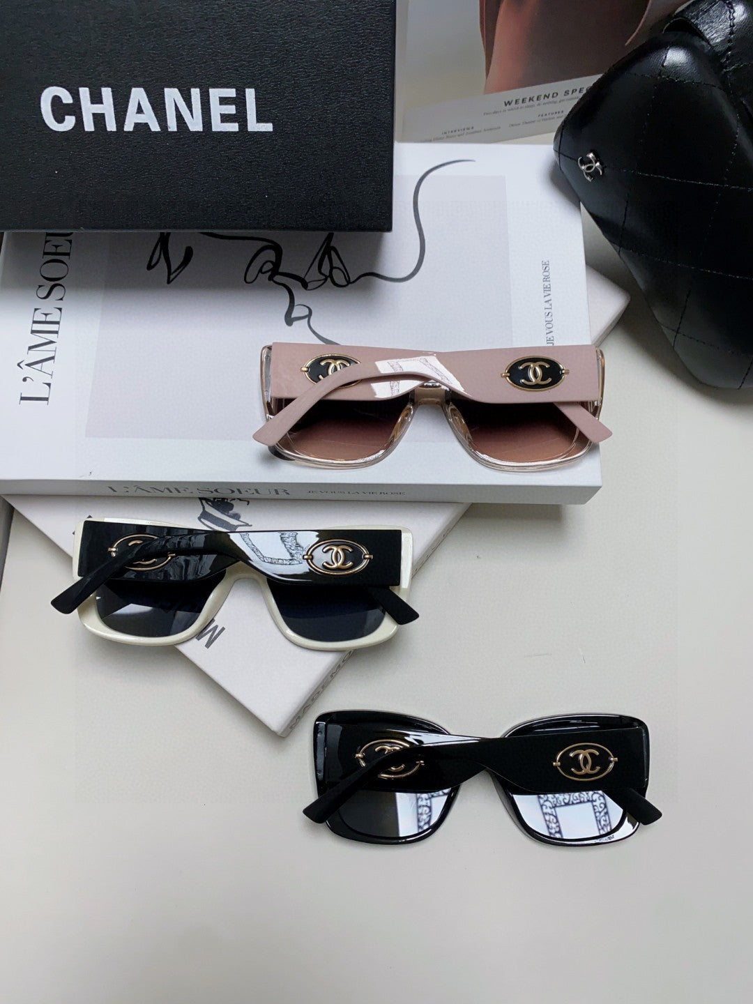 Chanel Fashion Blue Lens Sunglasses for Women - 866973 - detail image 8