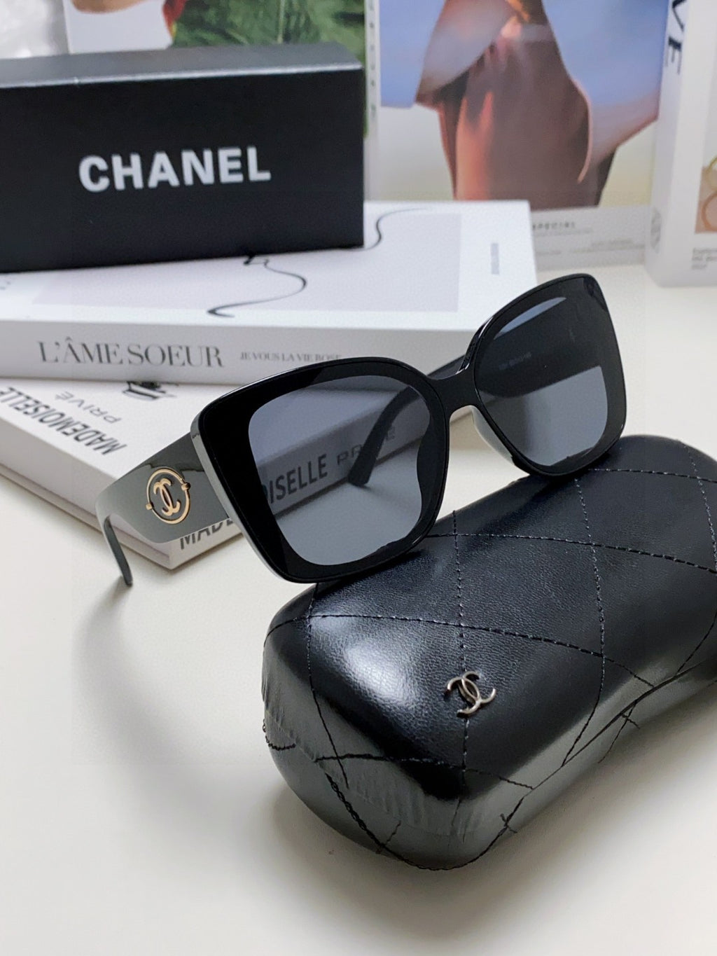 Chanel Fashion Blue Lens Sunglasses for Women - 866974 - detail image 7