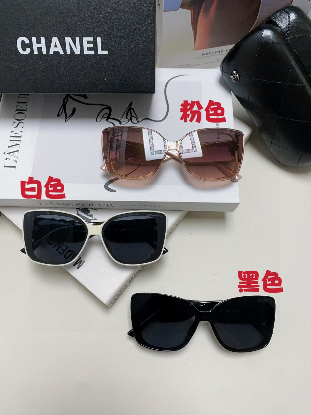 Chanel Fashion Blue Lens Sunglasses for Women - 431502 - detail image 9