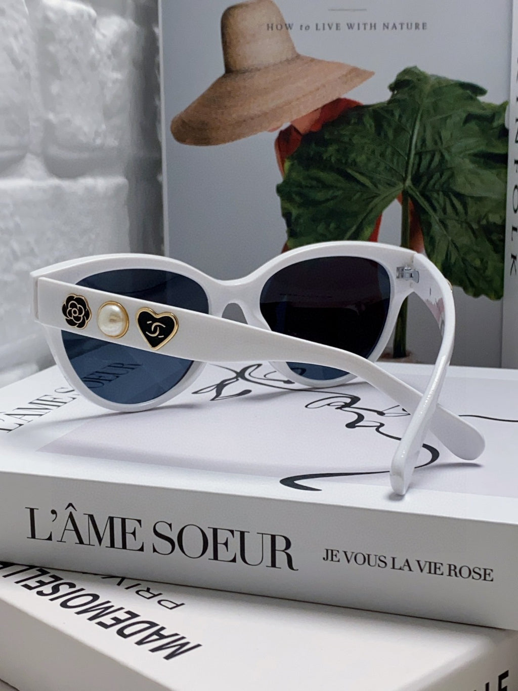 Chanel Cat-Eye Blue Lens Sunglasses for Women - 866979 - detail image 2