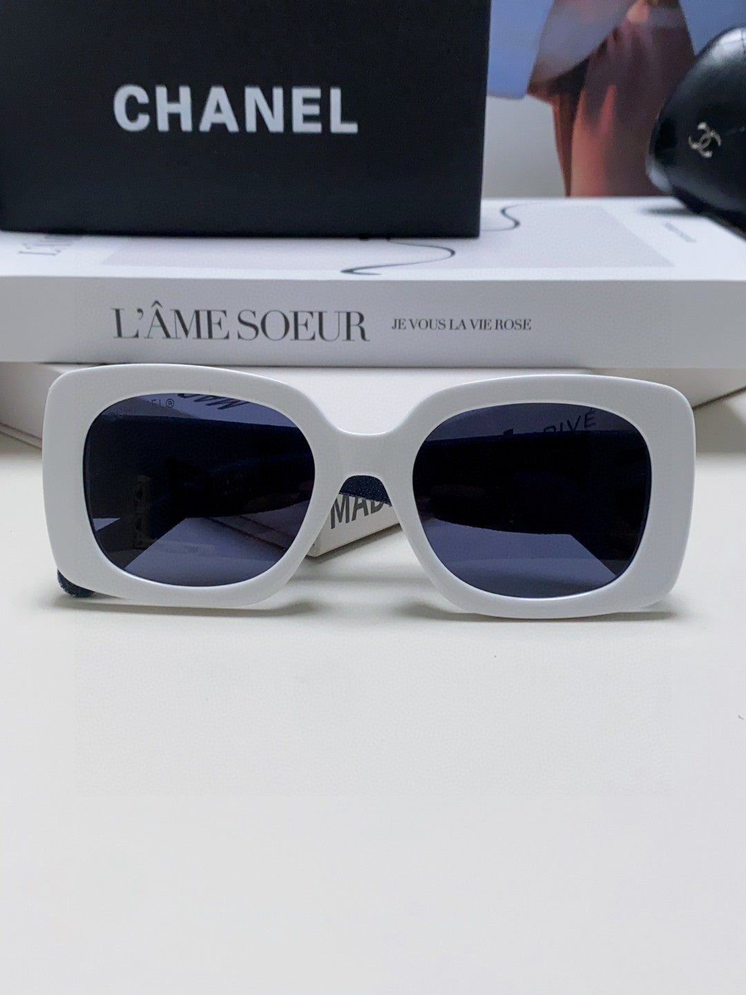Chanel Square Silver Lens Sunglasses for Men & Women - 867068 - detail image 6