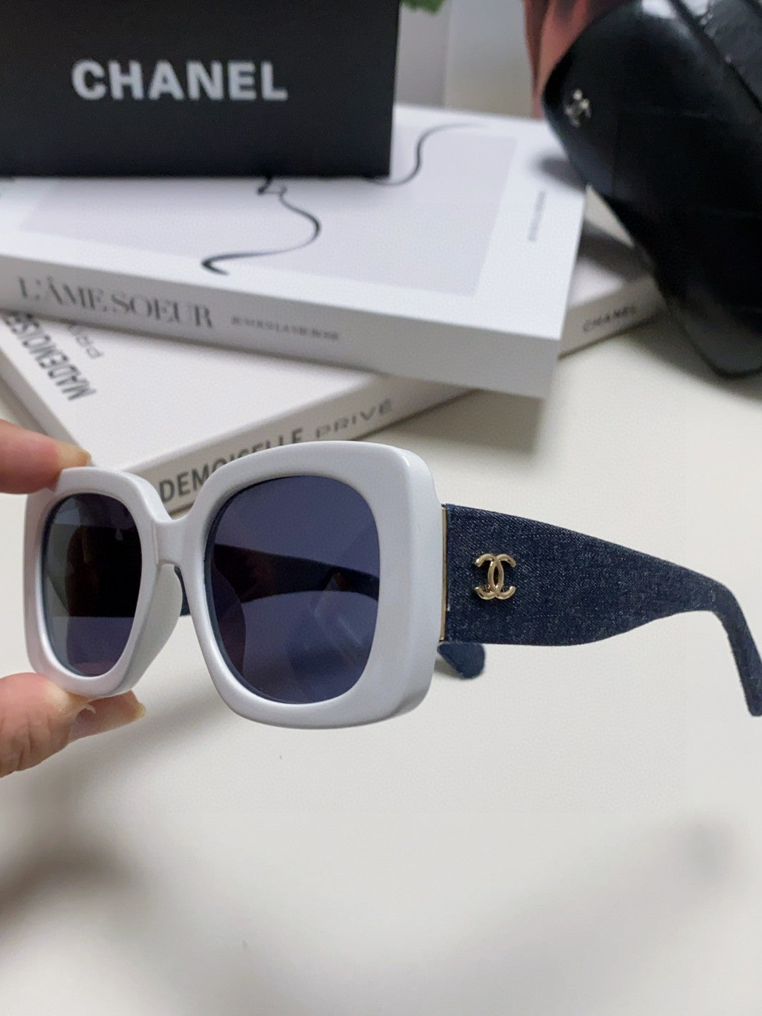 Chanel Square Silver Lens Sunglasses for Men & Women - 867068 - detail image 5